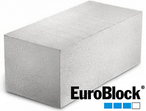 Блок газобетонный (газосиликатный)  600x300x400 D600 EUROBLOCK