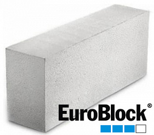 Блок газобетонный (газосиликатный)  600x400x100 D600 EUROBLOCK