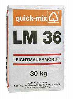 Кладочный теплоизоляционный раствор Quick-Mix LM 36